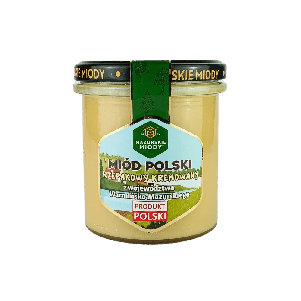 Miód Polski rzepakowy z woj. Warmińsko-Mazurskiego 400 g